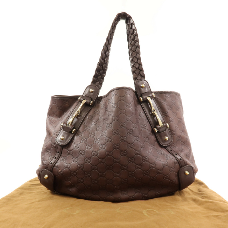 GUCCI 牛皮皮革Pelham金扣肩背袋-8