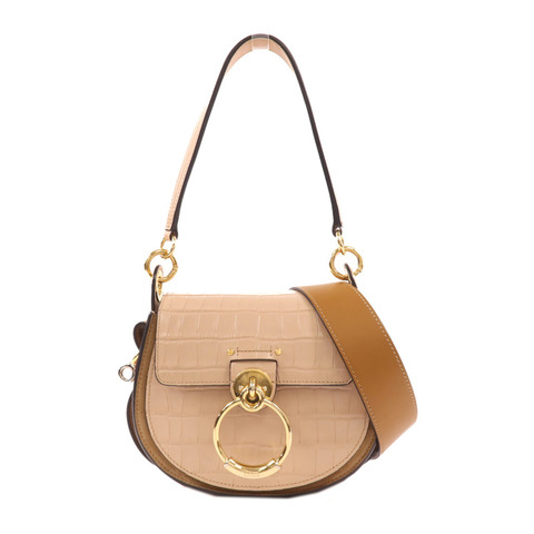 Chloe 牛皮皮革Small Tess Bag金扣手挽肩背兩用袋
