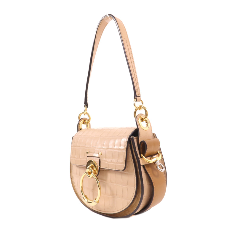 Chloe 牛皮皮革Small Tess Bag金扣手挽肩背兩用袋-2