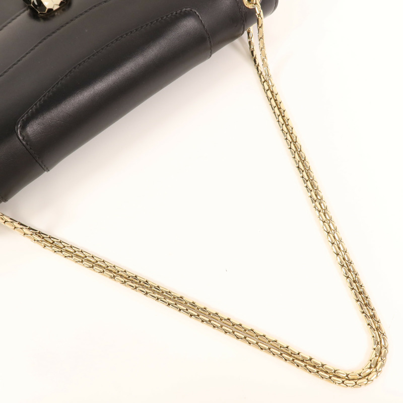 BVLGARI 牛皮皮革Serpenti Forever金扣鏈帶肩背袋-7