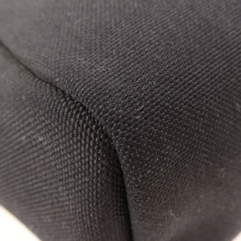 HERMES 帆布/皮革Herbag PM金扣手挽肩背兩用袋Noir-10