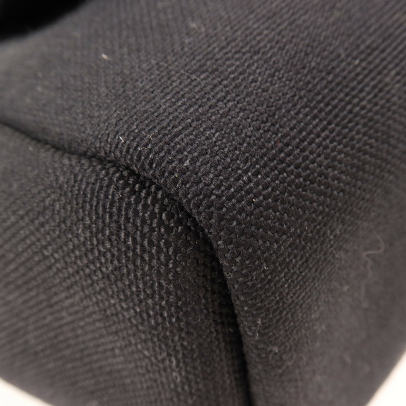 HERMES 帆布/皮革Herbag PM金扣手挽肩背兩用袋Noir-12