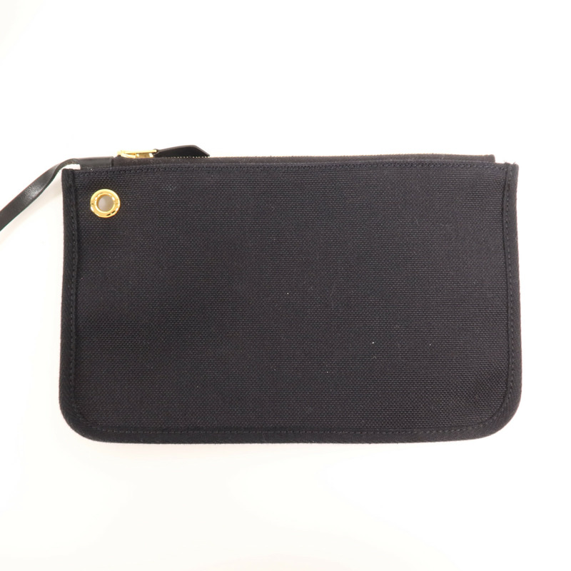 HERMES 帆布/皮革Herbag PM金扣手挽肩背兩用袋Noir-13