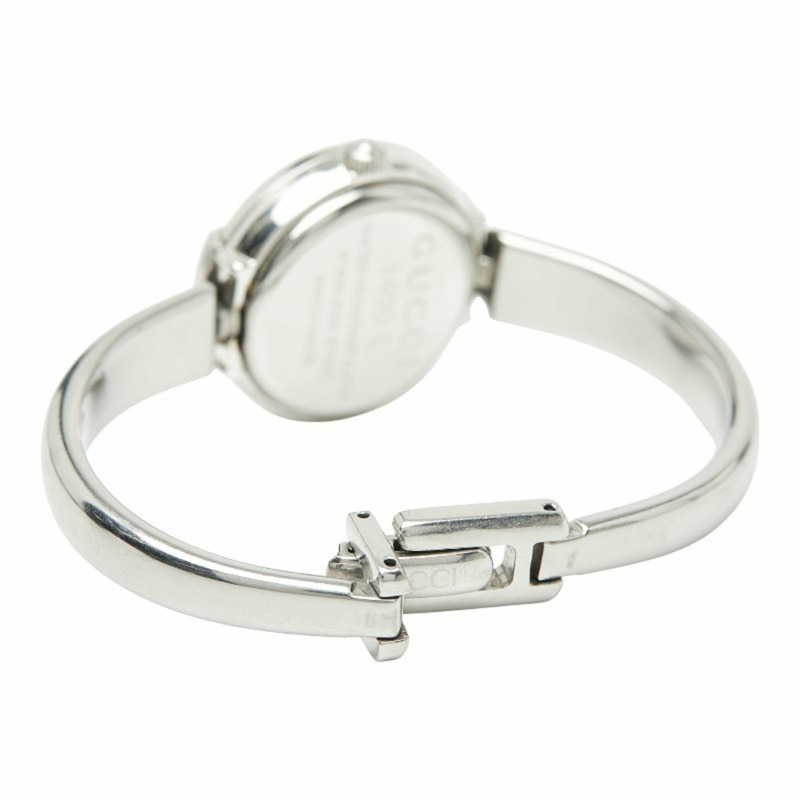 Gucci 女士手鐲腕錶，1400L 石英機芯，銀色錶盤，不鏽鋼錶殼，GUCCI-2