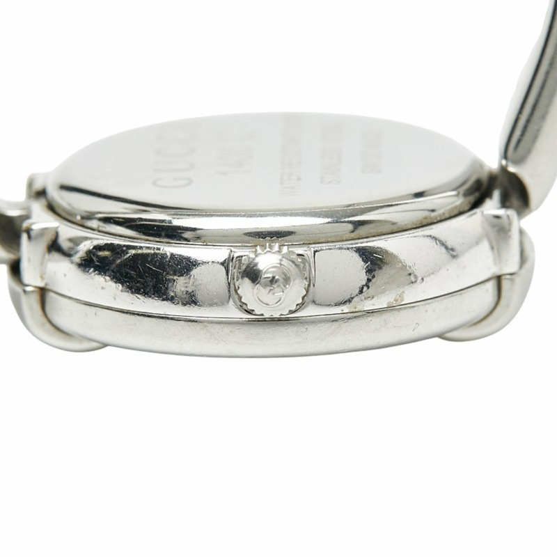 Gucci 女士手鐲腕錶，1400L 石英機芯，銀色錶盤，不鏽鋼錶殼，GUCCI-4