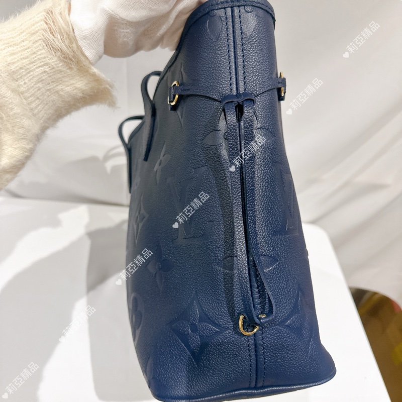 莉亞精品♡ LV Neverfull MM 深藍色 二手美包-5