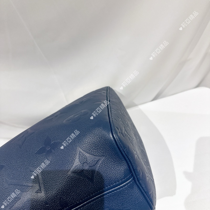 莉亞精品♡ LV Neverfull MM 深藍色 二手美包-10