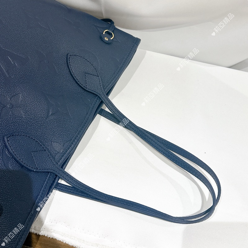 莉亞精品♡ LV Neverfull MM 深藍色 二手美包-12