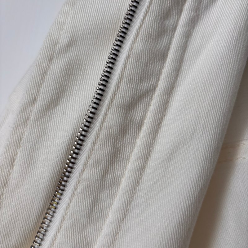 ::GUCCI::  童裝6號 經典藍綠織帶草莓刺繡 白色拉鍊夾克-18