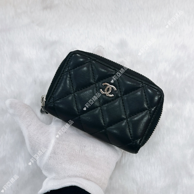 莉亞精品♡ Chanel ㄇ拉零錢包 二手美夾-1