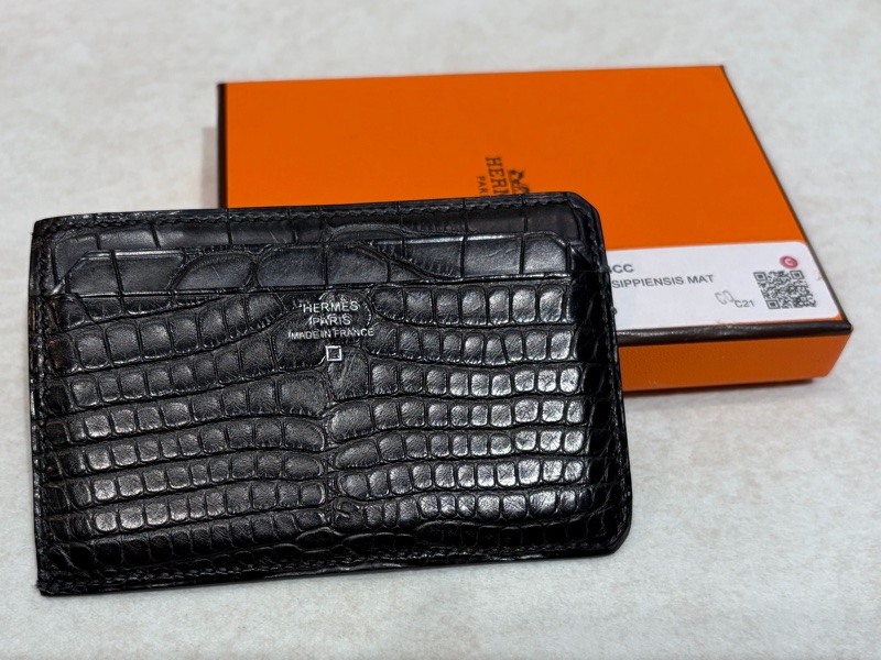愛馬仕Hermes 鱷魚卡夾 City 4cc-0