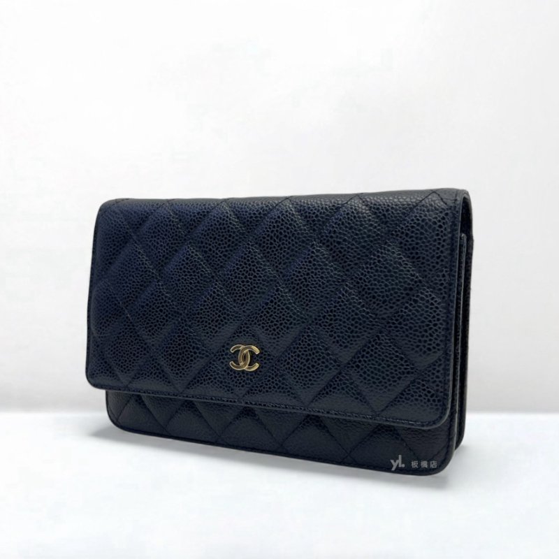 CHANEL包包 黑荔枝金扣WOC A33814-2