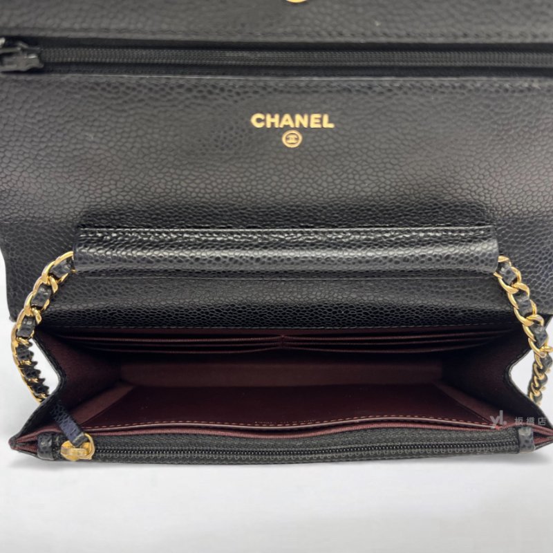 CHANEL包包 黑荔枝金扣WOC A33814-5