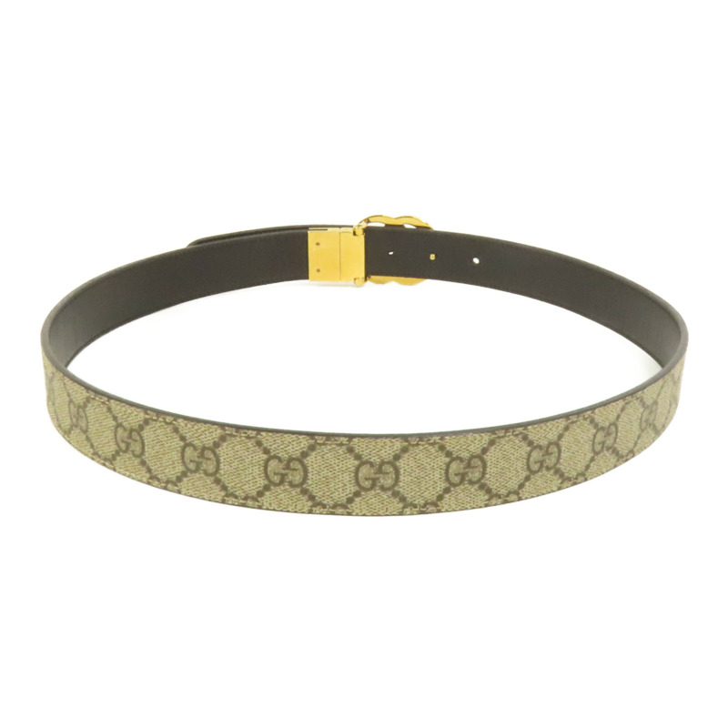 GUCCI 塗層帆布Belt 85cm金扣皮帶-2