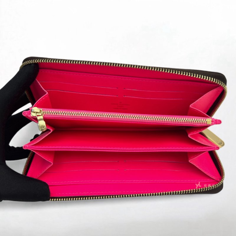 LV長夾 Graffiti Zippy粉紅塗鴉ㄇ拉長夾 M93710-5