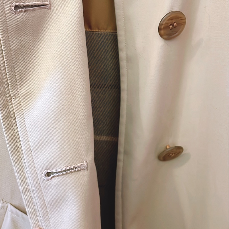 平台最低價極品甜價✨Burberry 兩穿2way經典風衣內搭可拆格紋羊毛背心-17