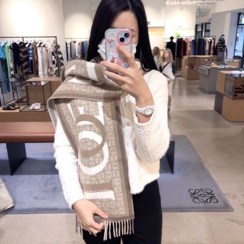 💖Loewe 圍巾 Loewe字樣 全新💖 全新全配-6
