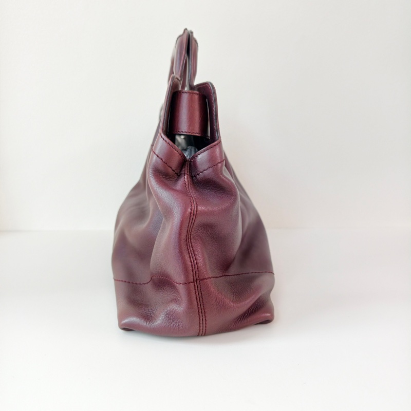 Ferragamo 菲拉格慕酒紅色手提包-3