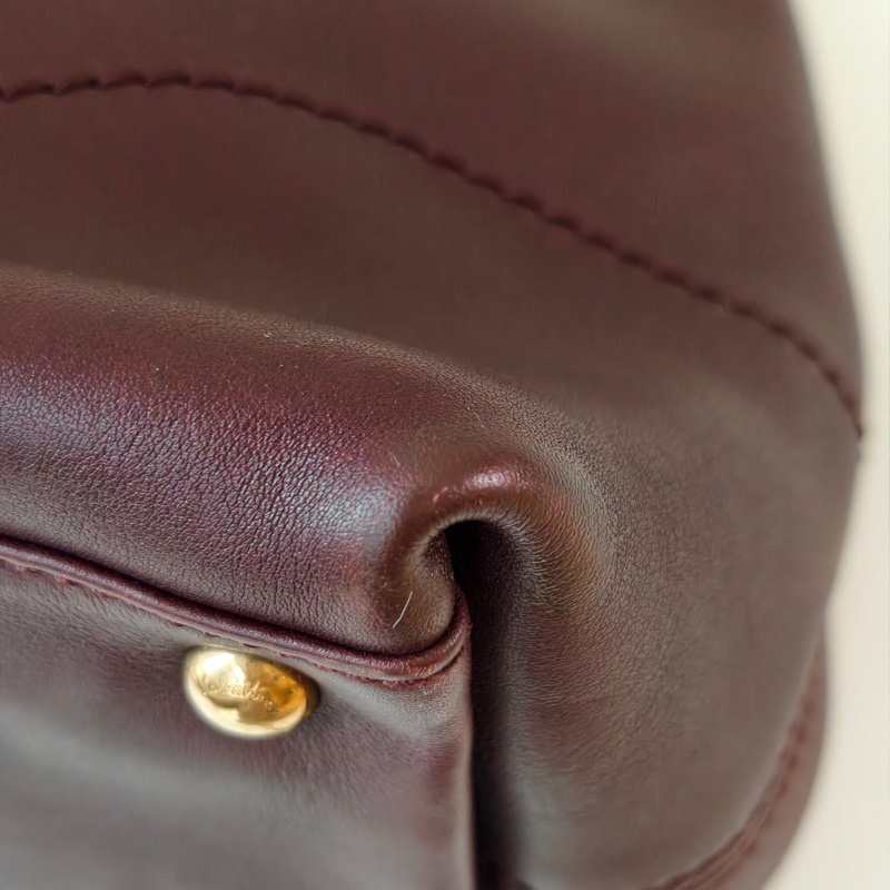 Ferragamo 菲拉格慕酒紅色手提包-18