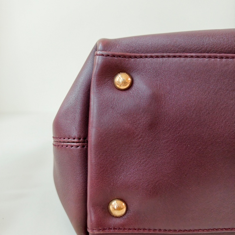 Ferragamo 菲拉格慕酒紅色手提包-21