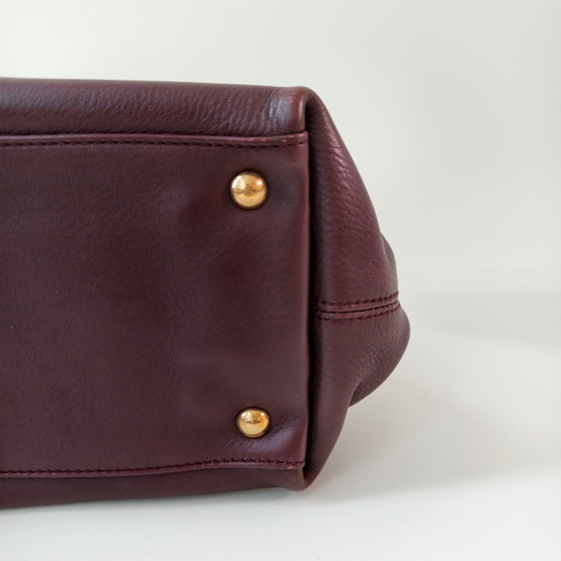 Ferragamo 菲拉格慕酒紅色手提包-22