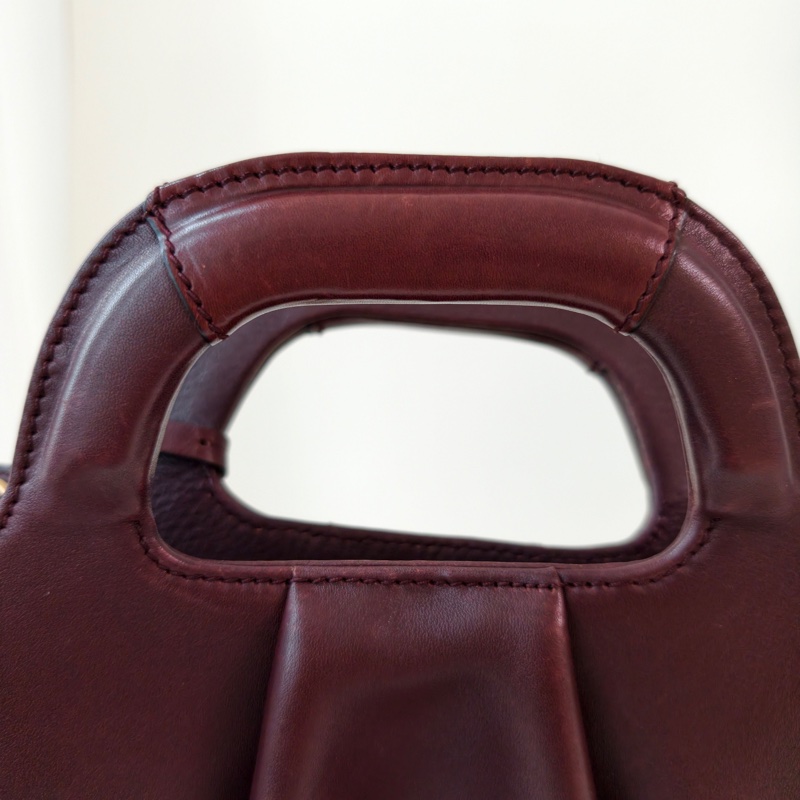 Ferragamo 菲拉格慕酒紅色手提包-26