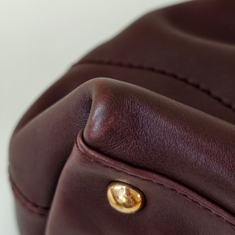 Ferragamo 菲拉格慕酒紅色手提包-33