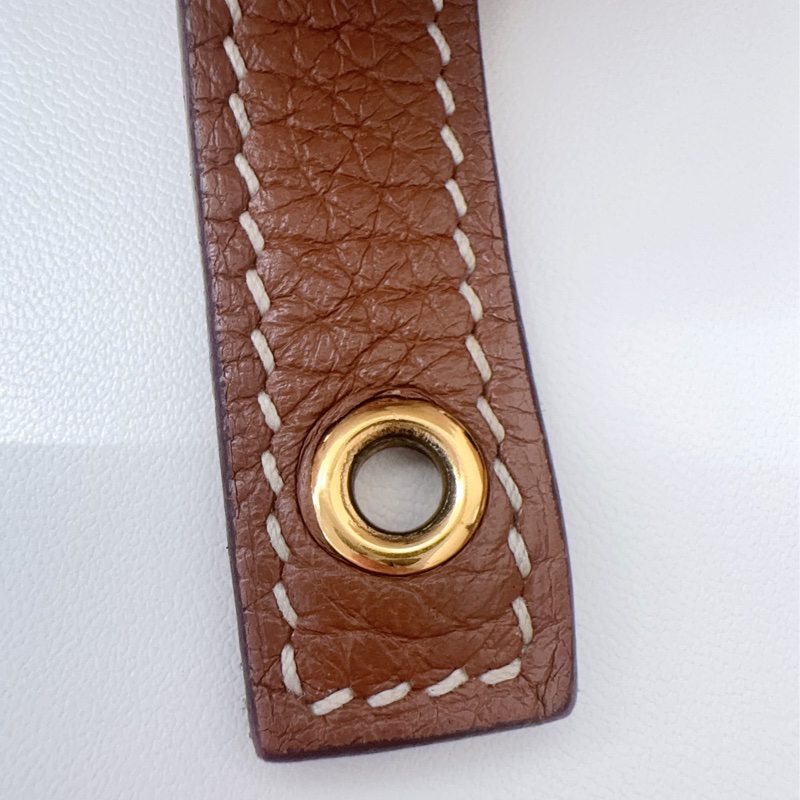 Hermes 愛馬仕 菜籃子18 金棕金扣c stamp-28