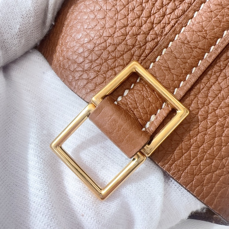 Hermes 愛馬仕 菜籃子18 金棕金扣c stamp-29