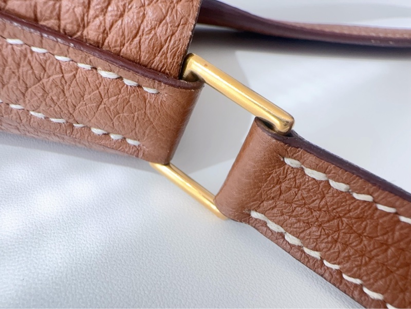 Hermes 愛馬仕 菜籃子18 金棕金扣c stamp-36