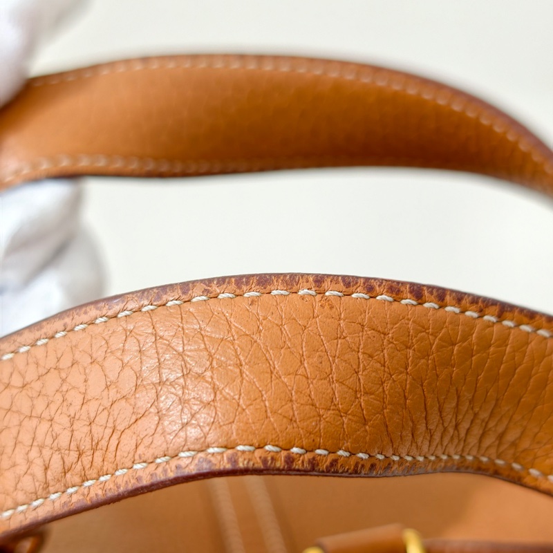 Hermes 愛馬仕 菜籃子18 金棕金扣c stamp-39