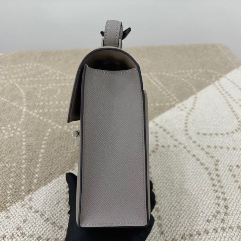 愛馬仕 Verrou 手槍包23銀河灰銀扣ep皮 C刻閒置帶膜單包-3