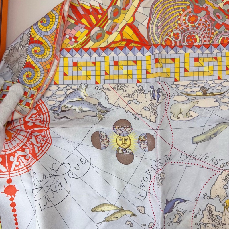 Hermes 愛馬仕絲巾 90*90-6