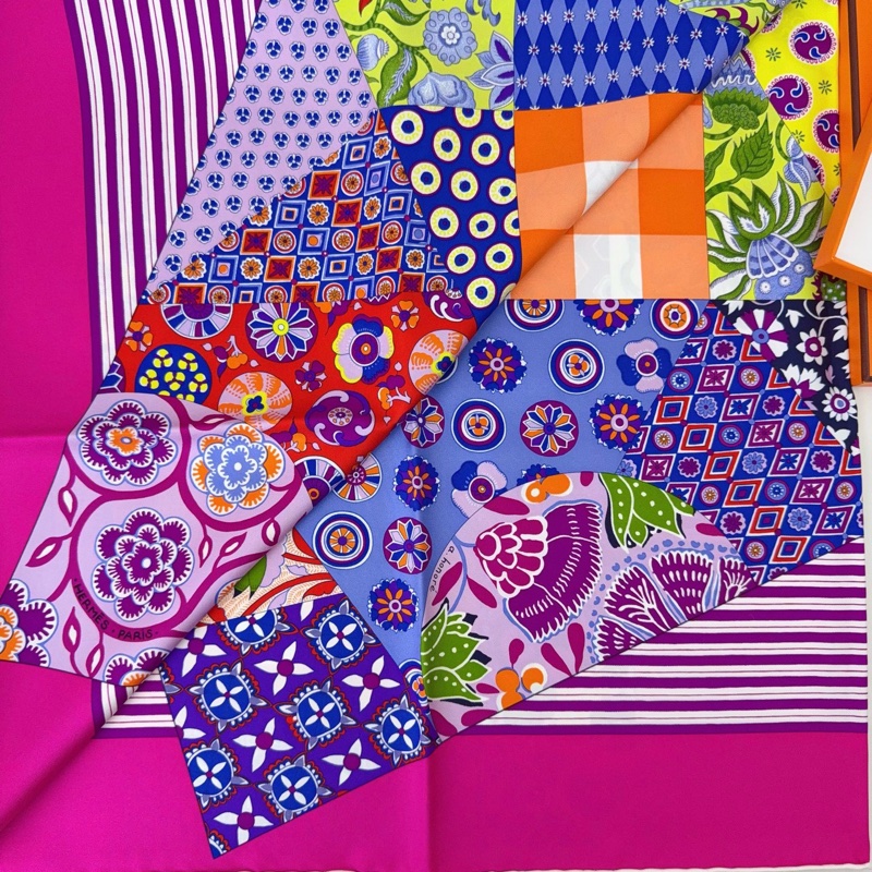 Hermes愛馬仕絲巾 90*90-4