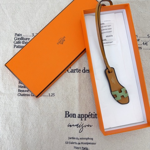 Hermes愛馬仕小鞋掛件牛油果綠