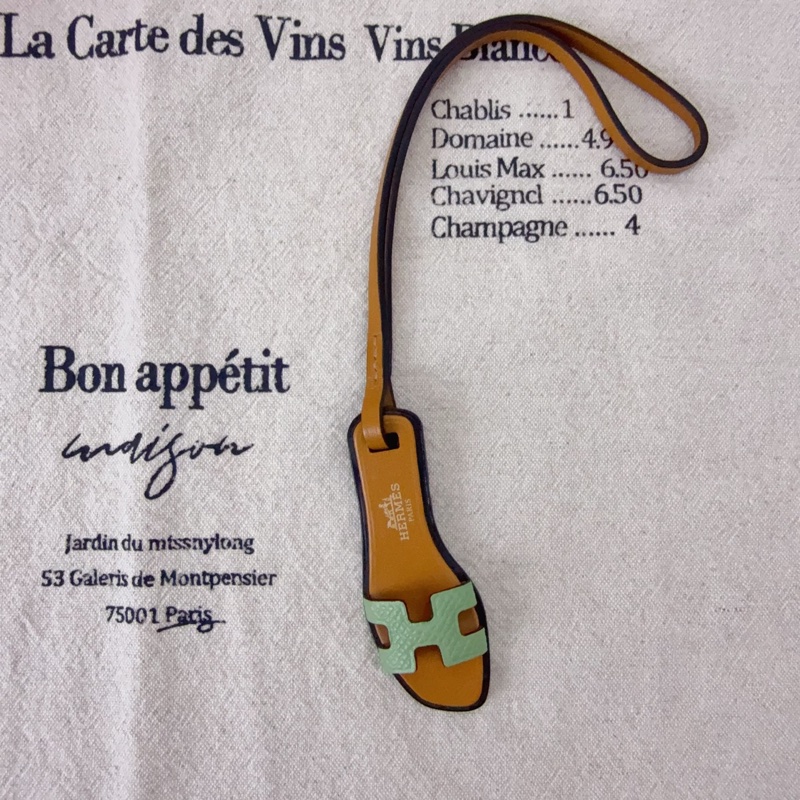 Hermes愛馬仕小鞋掛件牛油果綠-1