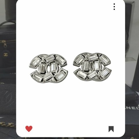 🛍️🎁 雙12🔥 12月新品上架 聖誕節🎄💖 新款 香奈兒 Chanel 銀色雙CC 耳環 🔥 香奈兒熱賣款 香奈兒經典款 耳環 CHANEL EARRING