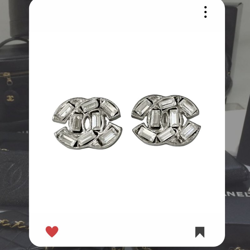 🛍️🎁 雙12🔥 12月新品上架 聖誕節🎄💖 新款 香奈兒 Chanel 銀色雙CC 耳環 🔥 香奈兒熱賣款 香奈兒經典款 耳環 CHANEL EARRING-0