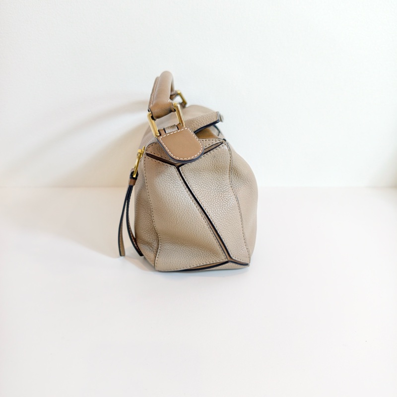 羅意威loewe puzzle 幾何包 小號 卡其色牛皮-4