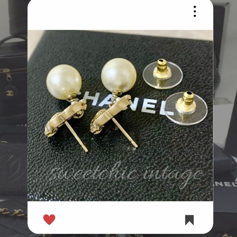 🛍️🎁 雙12🔥 12月新品上架 聖誕節🎄💖 極美 新款 香奈兒 Chanel 銀色 金色COCO 珍珠耳環 🔥 香奈兒熱賣款 香奈兒經典款 耳環 CHANEL EARRING-1