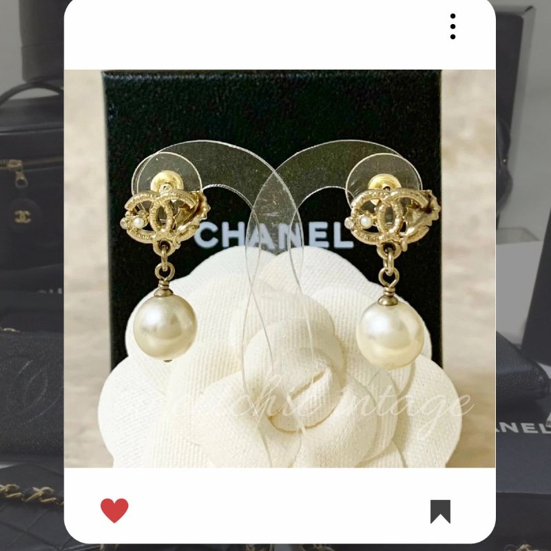🛍️🎁 雙12🔥 12月新品上架 聖誕節🎄💖 極美 新款 香奈兒 Chanel 銀色 金色COCO 珍珠耳環 🔥 香奈兒熱賣款 香奈兒經典款 耳環 CHANEL EARRING-4