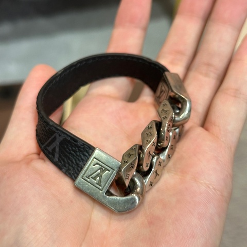 Louis vuttion  手環 手鍊 LV皮革 壓印 老花