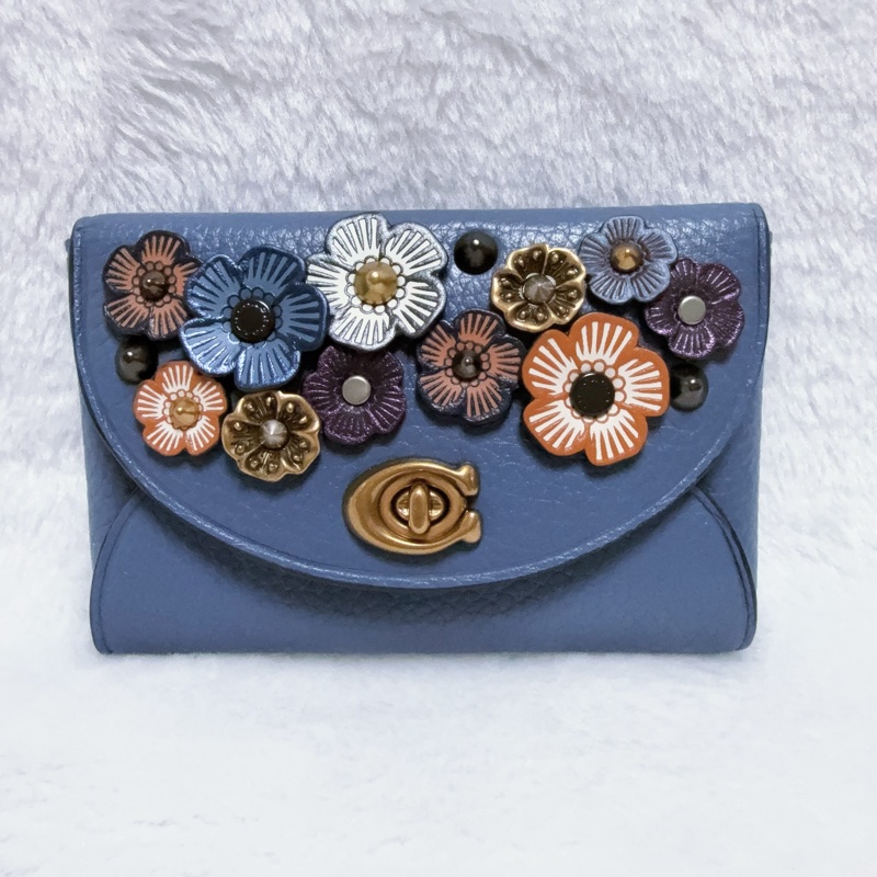 《特殊款此平台只有這一個》Coach立體山茶花零錢包 卡包-5