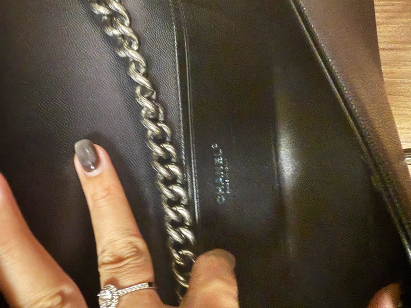 Chanel boy25黑銀-6