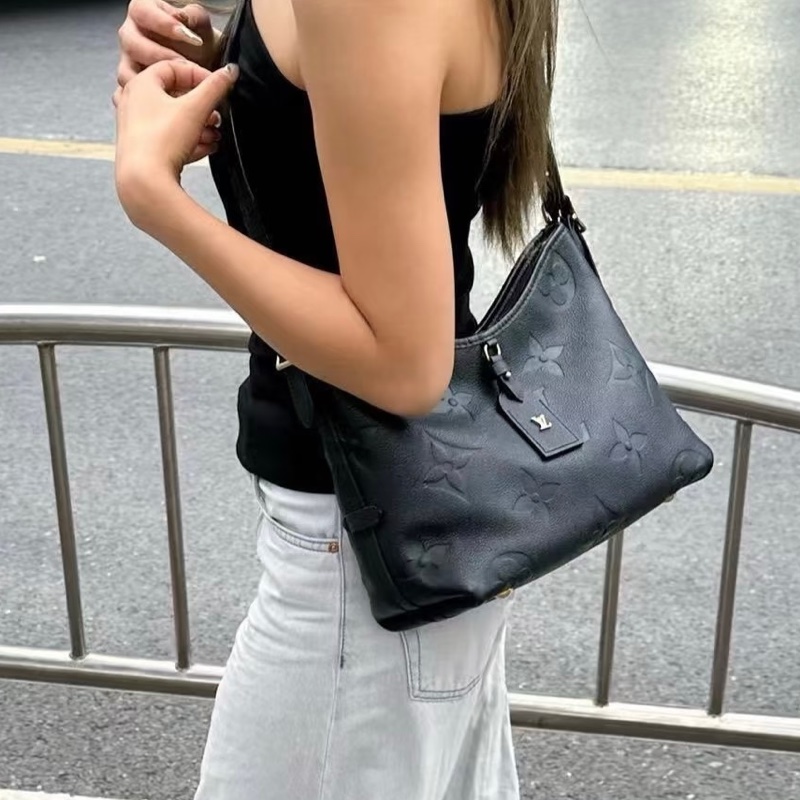 全網最低價😍99新🆕Lv黑色全皮Carryall小號斜挎單肩包-1