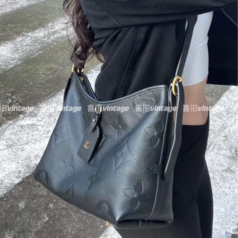 全網最低價😍99新🆕Lv黑色全皮Carryall小號斜挎單肩包-6