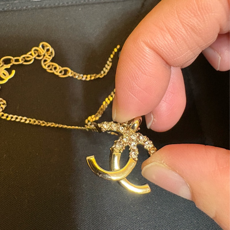 Chanel雙C半鑽項鏈-12