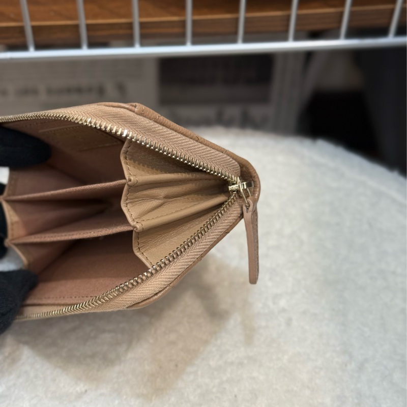 （閒置新）chanel 雙層荔枝拉鍊零錢包✨最新晶片款-8