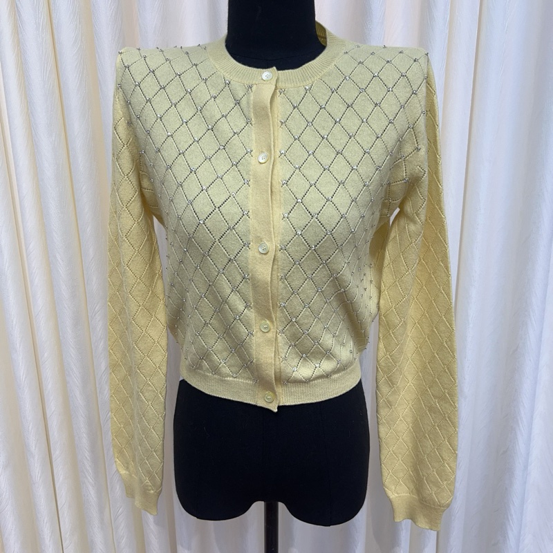 Miumiu 繆繆 張元英同款開衫滿鑽 42碼-0