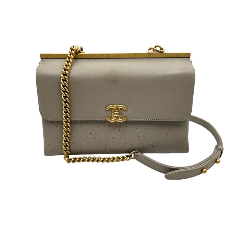 【美收精品】CHANEL 灰色康朋鏈條肩背包 C-４【隔月月中將轉賣至日本 上架期限30天】-0